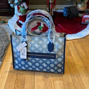 Guess Silvana Logi Denim doublee compartment Medium Tote